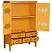 Armadio In Legno Invecchiato Giallo 96x40x150h Cm - Foto miniatura 5