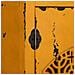 Armadio In Legno Invecchiato Giallo 96x40x150h Cm - Foto miniatura 8
