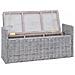 Panchina con contenitore Bianco Lavato 110 x 40 x 50 cm Rattan - Foto miniatura 4