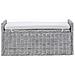 Panchina con contenitore Bianco Lavato 110 x 40 x 50 cm Rattan - Foto miniatura 5