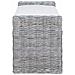 Panchina con contenitore Bianco Lavato 110 x 40 x 50 cm Rattan - Foto miniatura 6