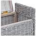 Panchina con contenitore Bianco Lavato 110 x 40 x 50 cm Rattan - Foto miniatura 8