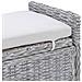 Panchina con contenitore Bianco Lavato 110 x 40 x 50 cm Rattan - Foto miniatura 9
