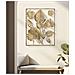 Pannello Decorativo Da Parete Jungle Rettangolare Con Foglie Tropicali In Ferro Oro 60x80 Cm - Foto miniatura 5