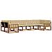 Set di divani da esterno con cuscino 7 pcs Naturale e Beige - Foto miniatura 1