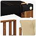 Set di divani da esterno con cuscino 7 pcs Naturale e Beige - Foto miniatura 7
