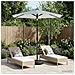 Parasol da Giardino con Luci LED 230 x 230 cm Poliestere - Foto miniatura 5