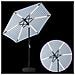 Parasol da Giardino con Luci LED 230 x 230 cm Poliestere - Foto miniatura 6