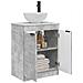 Mobile da bagno con lavabo Grigio Cemento 54 x 35 x 83 cm - Foto miniatura 3