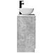 Mobile da bagno con lavabo Grigio Cemento 54 x 35 x 83 cm - Foto miniatura 5