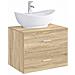 Lavabo da bagno Cromato 59 x 35 x 21 cm Metallo - Foto miniatura 2