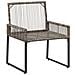 Set di Mobili da Esterno 9 pcs Grigio e Blu Navy polyrattan - Foto miniatura 8
