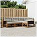 Set di divani da esterno 4 pcs Naturale e Grigio chiaro - Foto miniatura 2