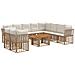 Set Divano da Giardino 11 pz Naturale e Bianco Crema polyrattan - Foto miniatura 1