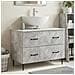 Armadio per Lavabo da Bagno HAARLEM Grigio Cemento - Foto miniatura 2