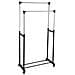 Stand Appendiabiti Allungabile Telescopico Doppio Con Ruote 80x43x90/160cm - Foto miniatura 2