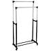 Stand Appendiabiti Allungabile Telescopico Doppio Con Ruote 80x43x90/160cm - Foto miniatura 1
