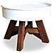 Tavolino da Caffè in Legno Massello Recuperato 60x45 cm Bianco - Foto miniatura 1