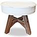 Tavolino da Caffè in Legno Massello Recuperato 60x45 cm Bianco - Foto miniatura 2