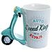 Tazza Ceramica Scooter Retrò Tazza Con Manico 3d, Ceramica, Verde - Foto miniatura 1