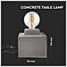 Lampada LED da Tavolo Quadrata con Portalampada E27 (Max 60W) Base in Calcestruzzo - Foto miniatura 2