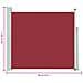 Tenda Laterale Retrattile Per Patio 100x300 Cm Rossa - Foto miniatura 5