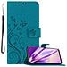 Custodia Compatibile Con Samsung Galaxy S10 5g In Blu Fiore - Coperchio Protettivo In Design Floreale Con Chiusura Magnetica, Funzione Stand E Slot Per Carte - Foto miniatura 1