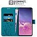 Custodia Compatibile Con Samsung Galaxy S10 5g In Blu Fiore - Coperchio Protettivo In Design Floreale Con Chiusura Magnetica, Funzione Stand E Slot Per Carte - Foto miniatura 5