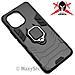 Custodia Alta Protezione Con Anello Per Xiaomi Mi 11 Black - Foto miniatura 1