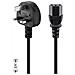 45754 cavo di alimentazione Nero 1,5 m Spina di alimentazione di tipo G Accoppiatore C13 - Foto miniatura 1