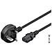 45754 cavo di alimentazione Nero 1,5 m Spina di alimentazione di tipo G Accoppiatore C13 - Foto miniatura 4