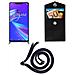 Catena Di Telefoni Cellulari Compatibile Con Asus Zenfone Max M2 In Blu Notte - Coperchio Protettivo In Silicone Con Anelli D'argento, Cinturino In Corda E Custodia Staccabile - Foto miniatura 7