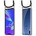 Catena Di Telefoni Cellulari Compatibile Con Asus Zenfone Max M2 In Blu Notte - Coperchio Protettivo In Silicone Con Anelli D'argento, Cinturino In Corda E Custodia Staccabile - Foto miniatura 8
