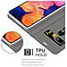 Custodia Compatibile Con Samsung Galaxy A10 In Grigio Nero - Coperchio Protettiva Con Chiusura Magnetica, Funzione Stand E Tasca Per Le Carte - Foto miniatura 5