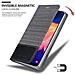 Custodia Compatibile Con Samsung Galaxy A10 In Grigio Nero - Coperchio Protettiva Con Chiusura Magnetica, Funzione Stand E Tasca Per Le Carte - Foto miniatura 7