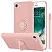 Custodia Compatibile Con Apple Iphone 7 / 7s / 8 / Se 2020 In Liquid Rosa - Coperchio Protettivo In Silicone Tpu Flessibile Con Anello - Foto miniatura 1