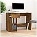 Scrivania Rovere Fumo 100x50x75 Cm In Legno Multistrato - Foto miniatura 3