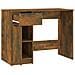 Scrivania Rovere Fumo 100x50x75 Cm In Legno Multistrato - Foto miniatura 4