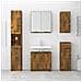 Armadietto Bagno Rovere Fumo 32x34x188,5cm In Legno Multistrato - Foto miniatura 3