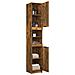 Armadietto Bagno Rovere Fumo 32x34x188,5cm In Legno Multistrato - Foto miniatura 6