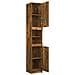 Armadietto Bagno Rovere Fumo 32x34x188,5cm In Legno Multistrato - Foto miniatura 8