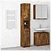 Armadietto Bagno Rovere Fumo 32x34x188,5cm In Legno Multistrato - Foto miniatura 1