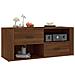 Mobile Tv Rovere Marrone 100x35x40 Cm In Legno Multistrato - Foto miniatura 4