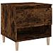 Comodino Rovere Fumo 50x46x50 Cm In Legno Multistrato - Foto miniatura 2