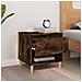 Comodino Rovere Fumo 50x46x50 Cm In Legno Multistrato - Foto miniatura 3