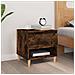 Comodino Rovere Fumo 50x46x50 Cm In Legno Multistrato - Foto miniatura 1