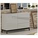 Credenza Sebastiano, Madia Da Cucina A 1 Anta E 3 Cassetti, Buffet Da Soggiorno, 100% Made In Italy, Cm 110x40h47, Bianco Lucido - Foto miniatura 1