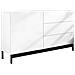 Credenza Sebastiano, Madia Da Cucina A 1 Anta E 3 Cassetti, Buffet Da Soggiorno, 100% Made In Italy, Cm 110x40h47, Bianco Lucido - Foto miniatura 2
