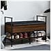Panca Porta Scarpe Rovere Marrone 85,5x42x57,5 Cm - Foto miniatura 1