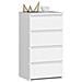 Cassettiera CL4, 4 cassetti, 40x35x74 cm, Colore Bianco - Foto miniatura 1